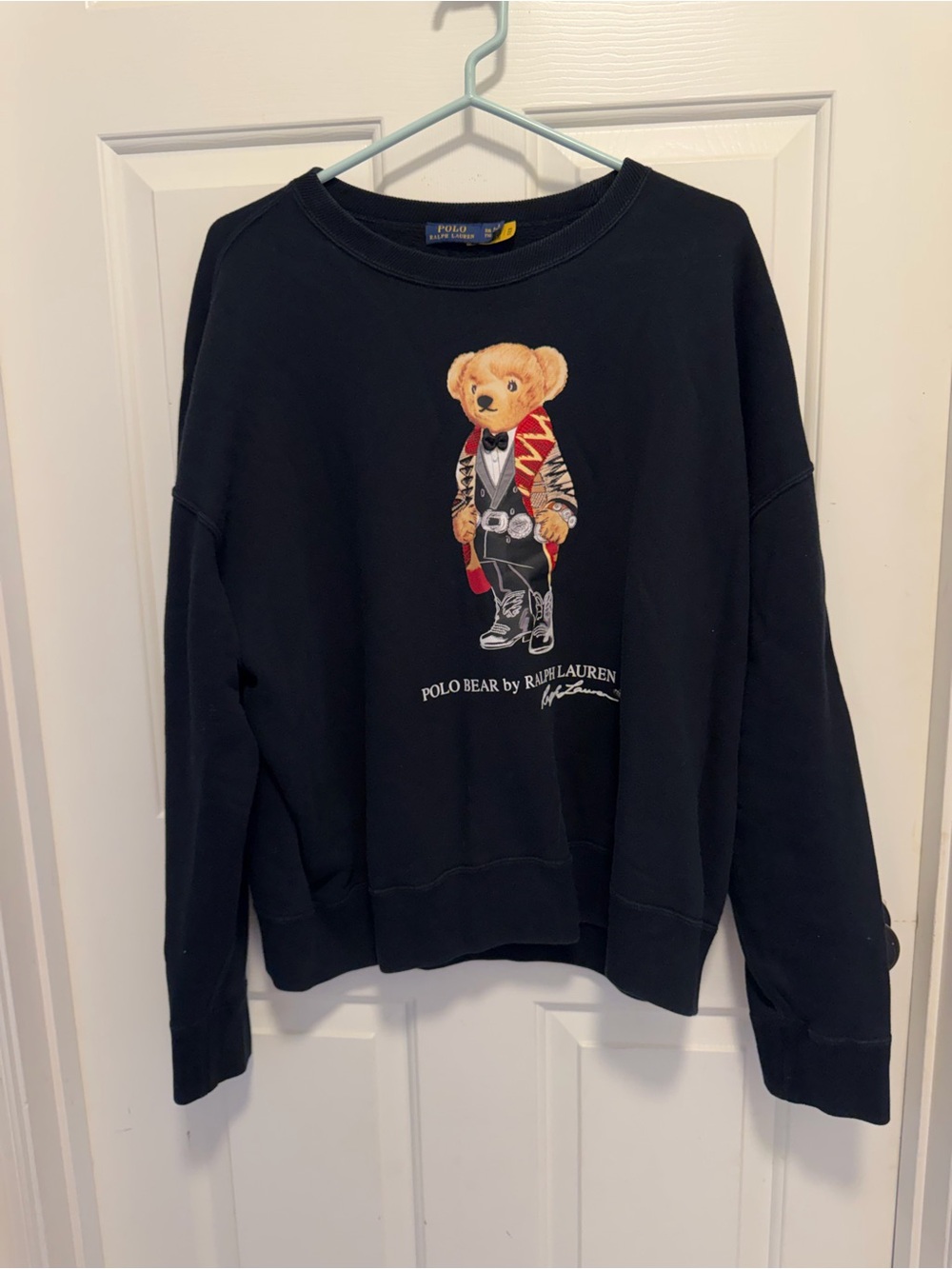 Polo Ralph Lauren Southwestern Cowboy Polo Bear Fleece Sweatshirt Size XXL